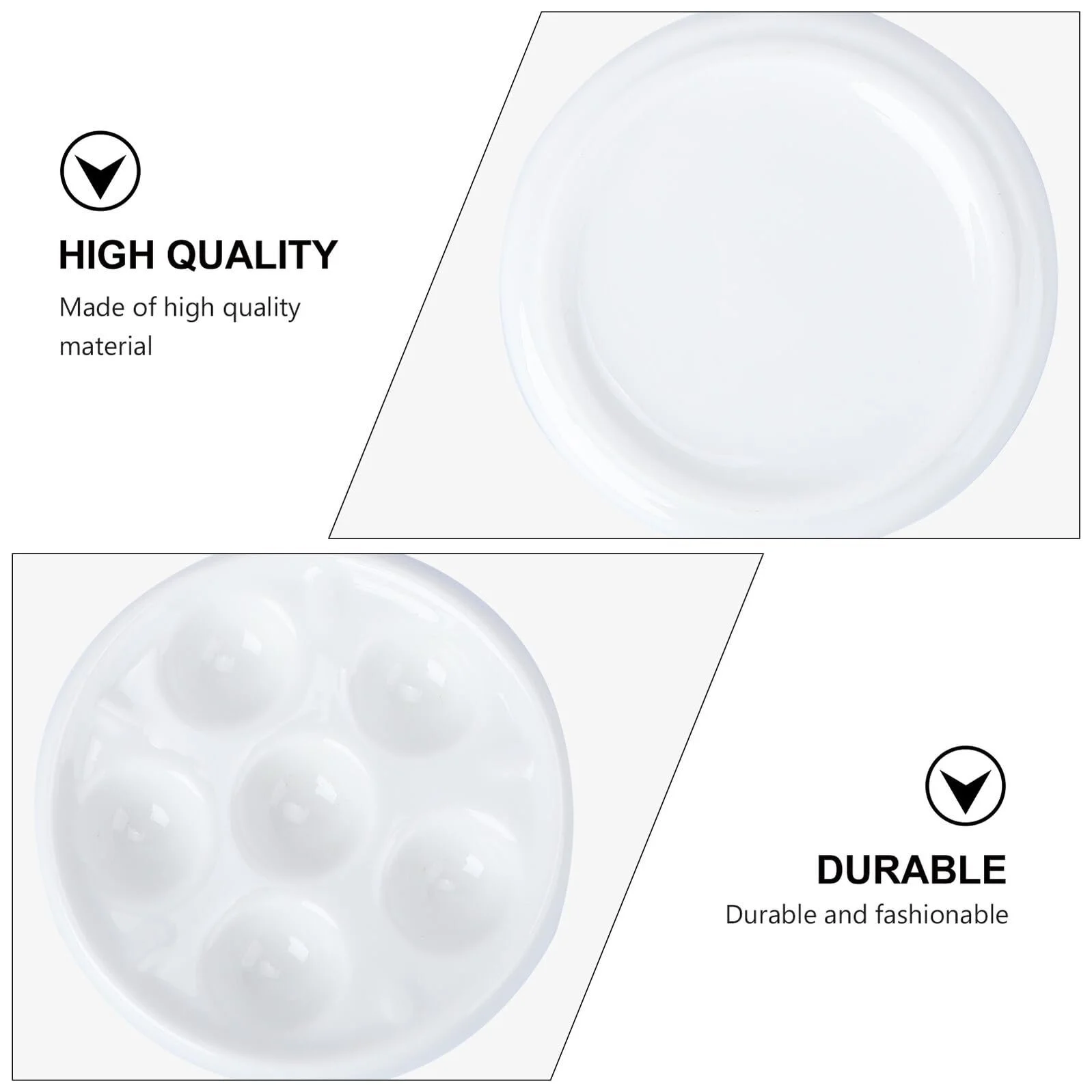 Форма для запікання равликів керамічна на 6 осередків біла з ручками жаростійка, фото №6