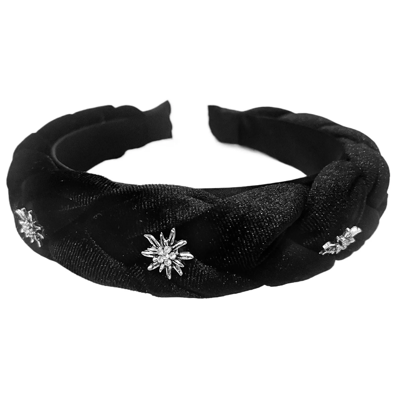 Обруч Бархатный Черный, фото №1