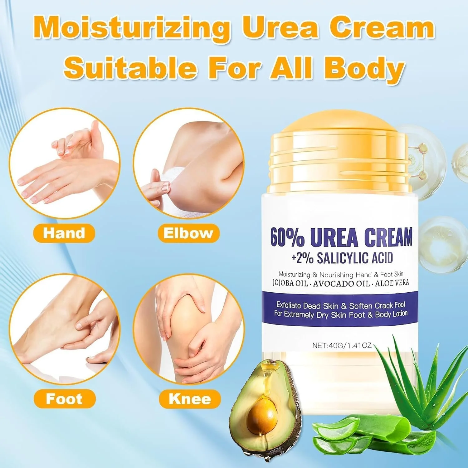 Крем для ног увлажняющий с мочевиной 60% от мозолей и трещин, фото №2