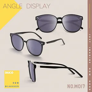 Солнцезащитные очки DUCO W017 Женские Поляризованные Большие Винтажные Оверсайз Круглые Ретро synthetic.ua - Фото 1