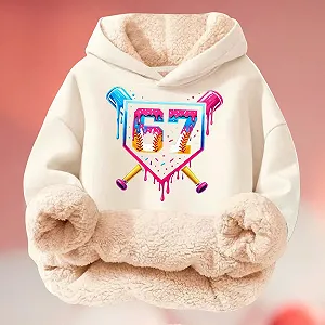 Толстовка 67 Prints, Худи для девочек, детская 140, Essentials зимний пуловер, 164 Худи, 134 158 Уютный пуловер 176 Флисовая кофта Теплые футболки 152 Спортивный костюм synthetic.ua - Фото 1