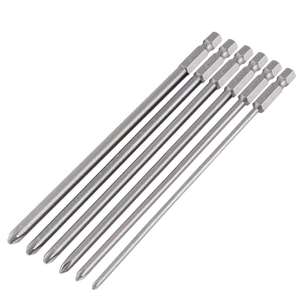 Біти викрутки магнітні довгі Mesee 6 частин Phillips 1/4 дюйма 150 мм, фото №1 Біти викрутки магнітні довгі Mesee 6 частин Phillips 1/4 дюйма 150 мм, фото №1