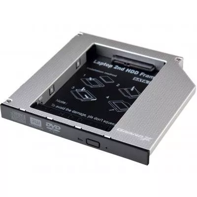 Фрейм-переходник Grand-X HDD 2.5'' to notebook 12.7 mm ODD SATA3 (HDC-27), фото №1
