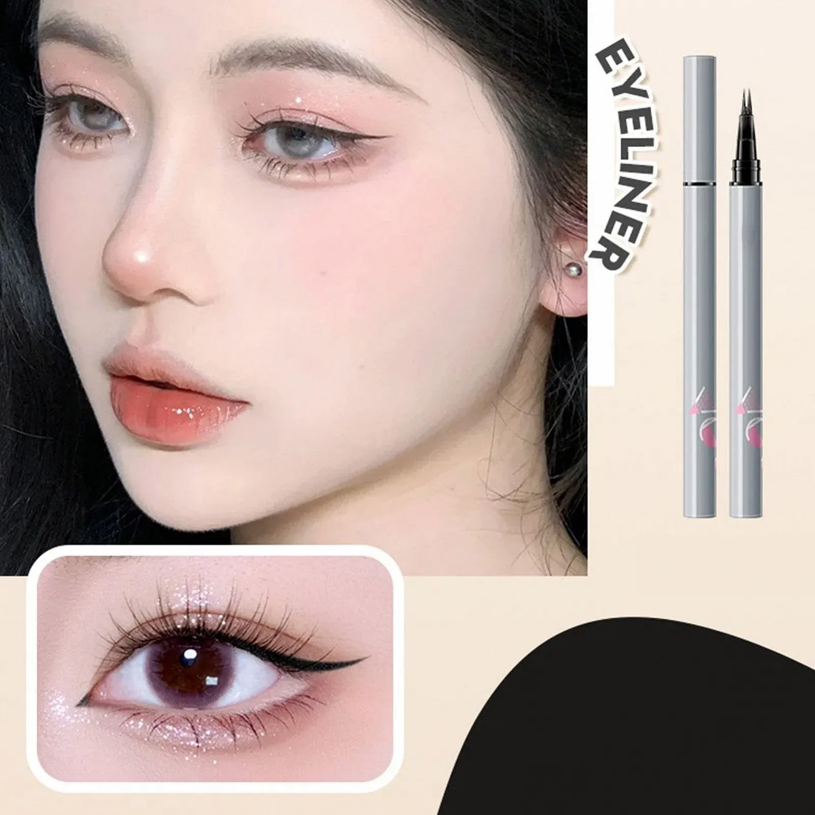 Підводка для нижніх вій Рідка для очей водостійка та Стійкий, фото №3 Підводка для нижніх вій Рідка для очей водостійка та Стійкий, фото №3