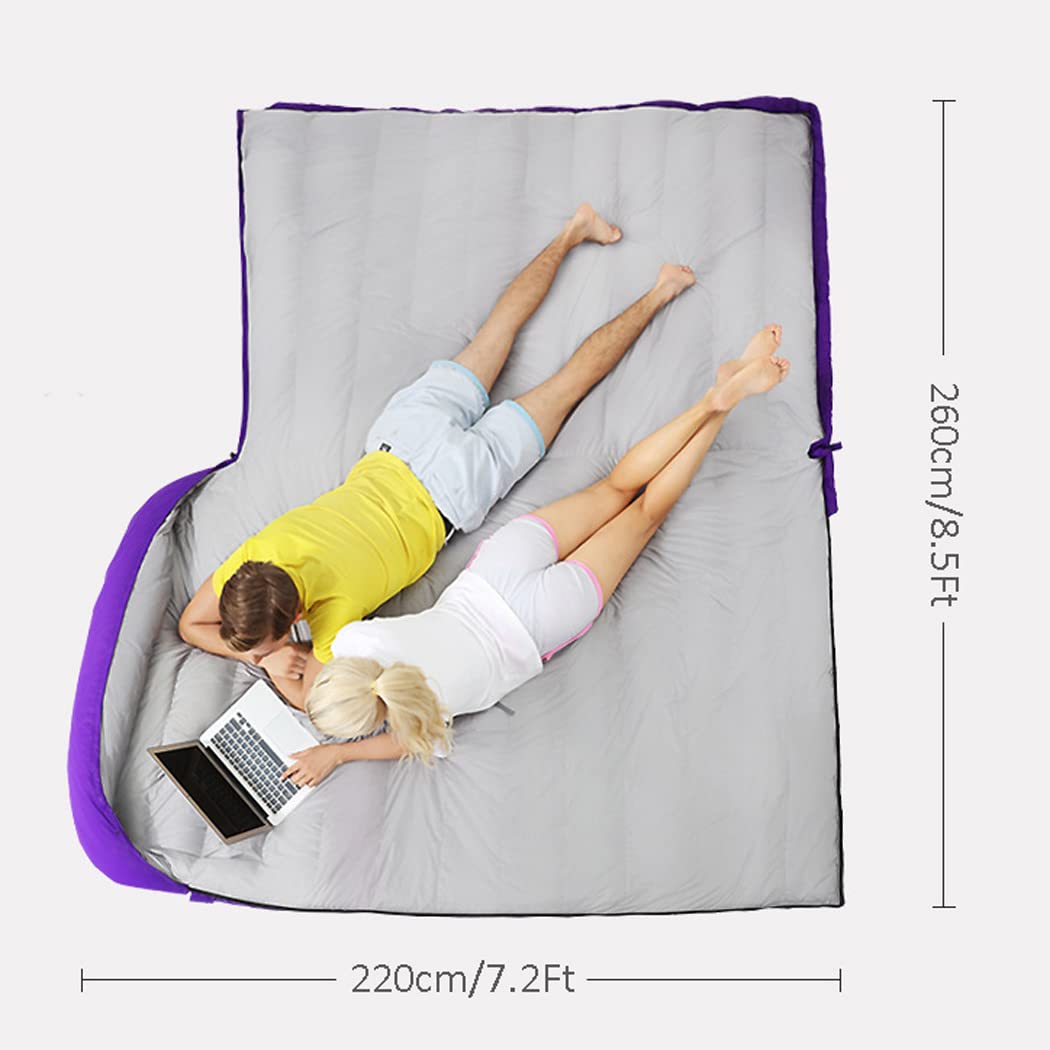 Спальний мішок MYVVKIA Зимовий Дорослий Подвійний Водонепроникний Фіолетовий, фото №7