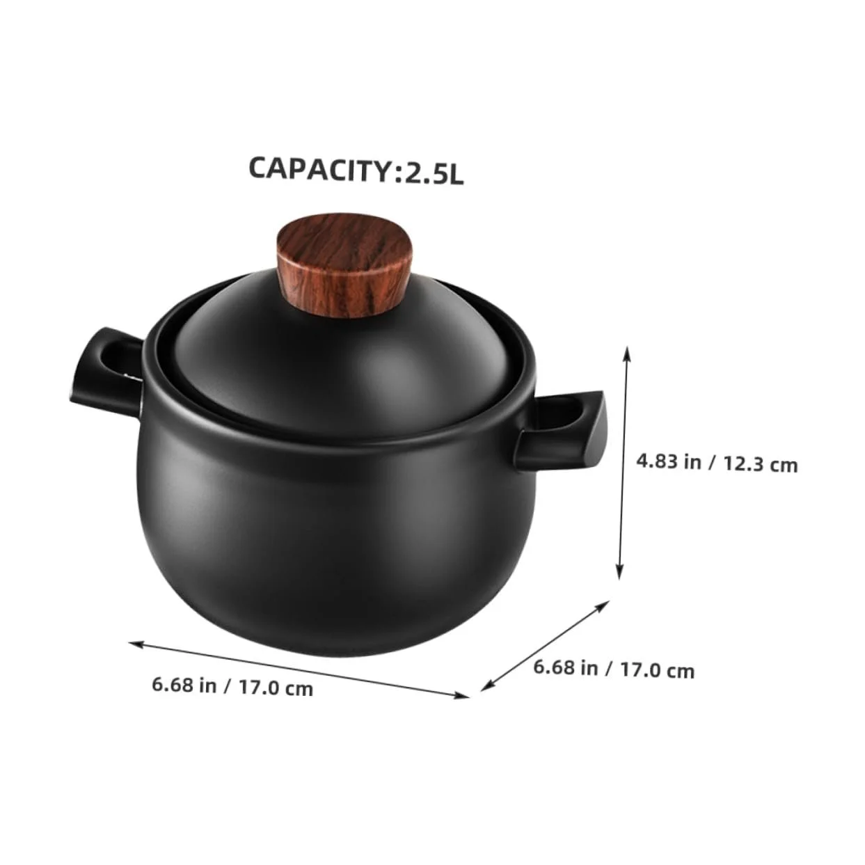 Кастрюля для тушения VALICLUD большая емкость, термостойкая, для газовых плит, фото №6