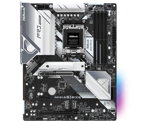 Материнська плата ASRock B650 PRO RS (AM5/B650, 4*DDR5, 3xPCIex16 HDMI/DP 4xSATAІІІ,3xM.2, 2.5GLan, 7.1ch, ATX, фото №1