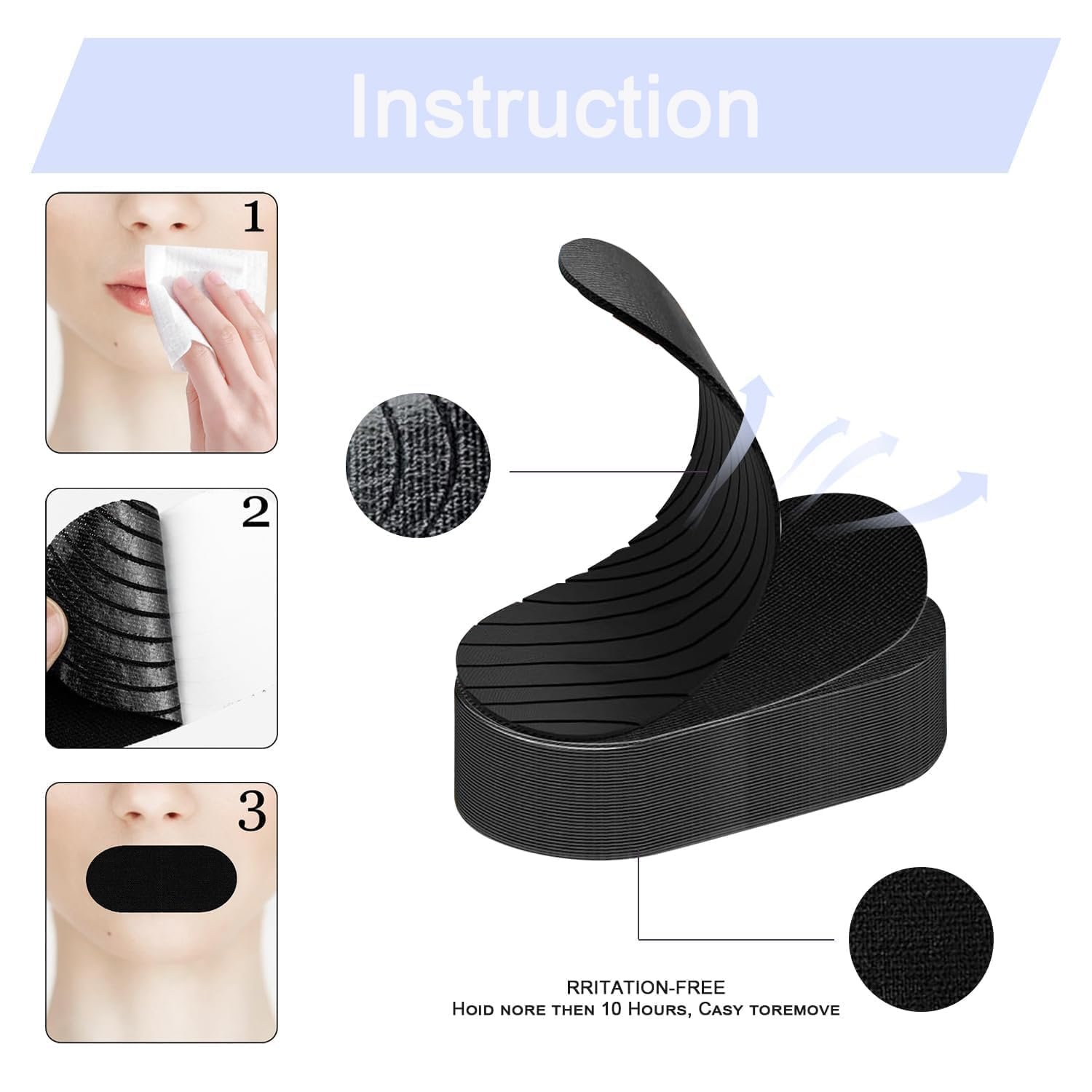 Пластырь для рта против храпа 60 шт., фото №7