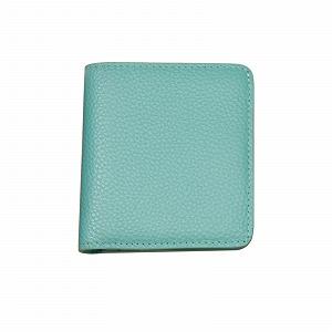 Кошелек Zouxangzz Короткий Кожаный Маленький RFID-защита Небесно-голубой, S, Минималистичный - Фото 1