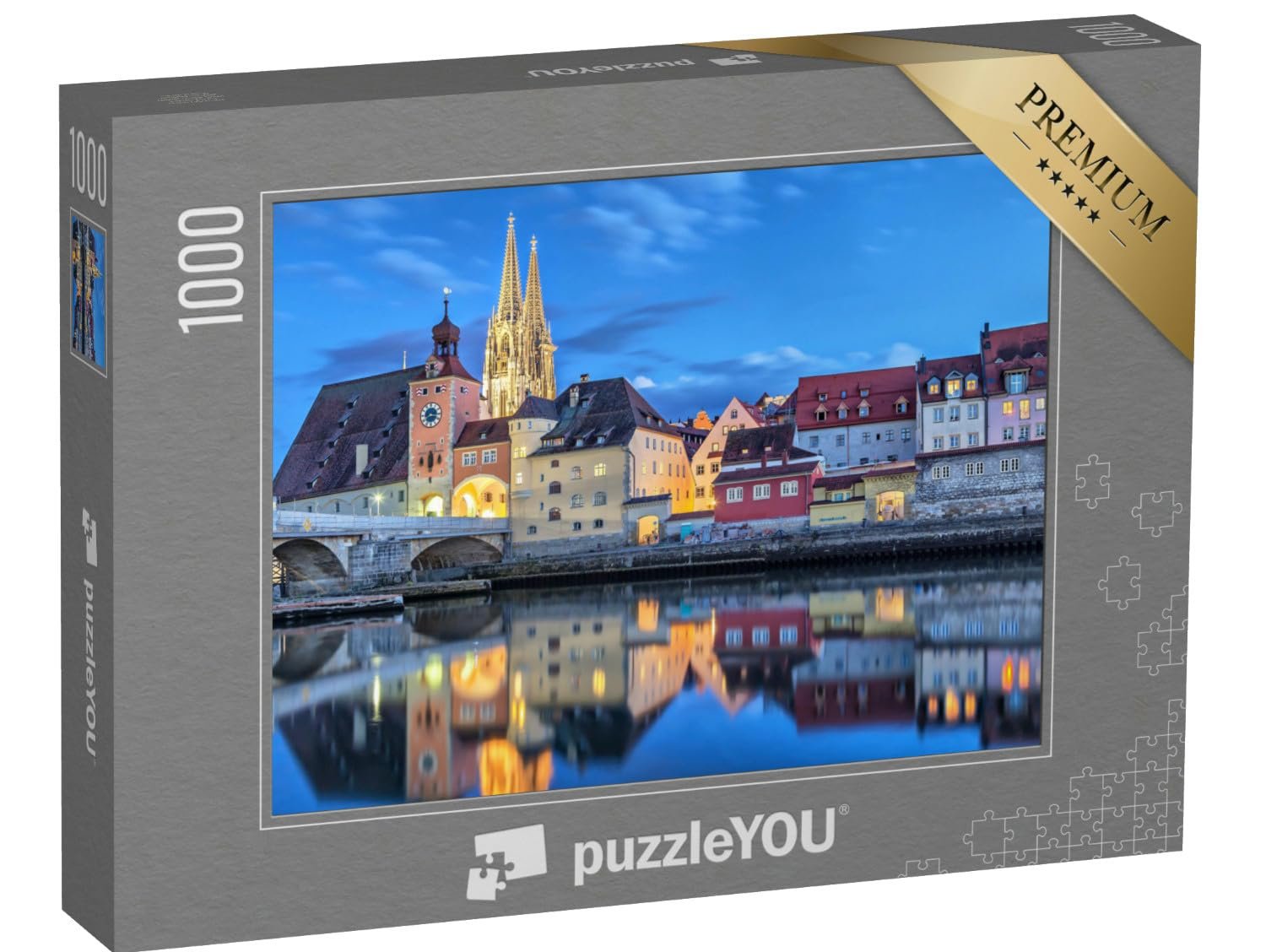 Пазл puzzleYOU Regensburg Исторический каменный мост, Регенсбург, Германия 1000 деталей, фото №1
