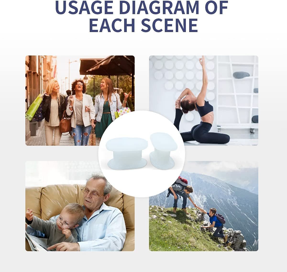 Роздільник для пальців ніг гелевий 12 шт Маленький, фото №6