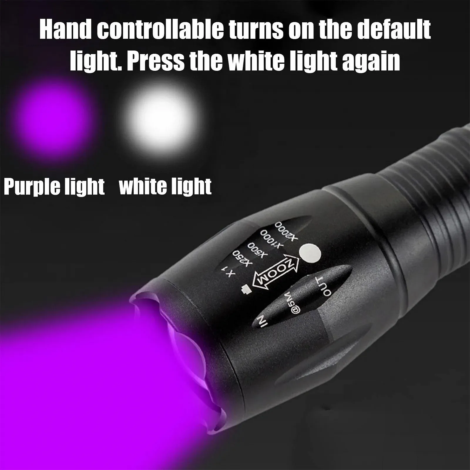 Ультрафиолетовый фонарик Generisch с белым светом портативный LED фиолетовый фонарь мощный ручной УФ детектор для денег водонепроницаемый фонарик для обнаружения скорпионов пятен и прочее компактный и, фото №8