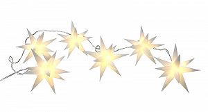 Гірлянда Зірка 3D 6 LED 150 см Білий - Фото 1