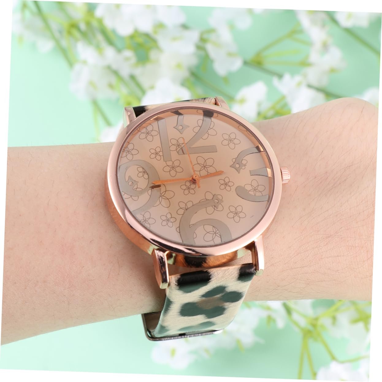 Цифровые часы LIFKOME Женские Часы с PU кожаным ремешком Белый, фото №4