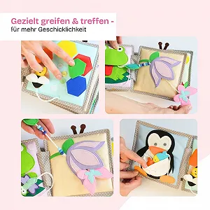 Розвиваюча книжка Jolly Designs Mini Iridescent Parrot - Монтессорі іграшка від 6 місяців synthetic.ua - Фото 1