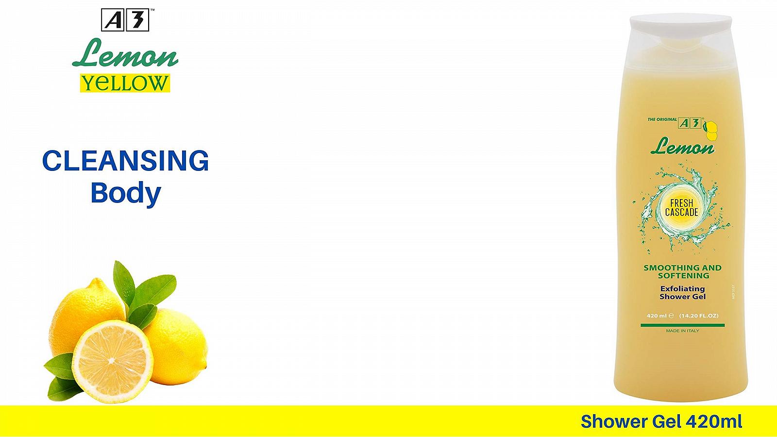 Отшелушивающий гель для душа A3 Lemon с ароматом лимона, фото №3