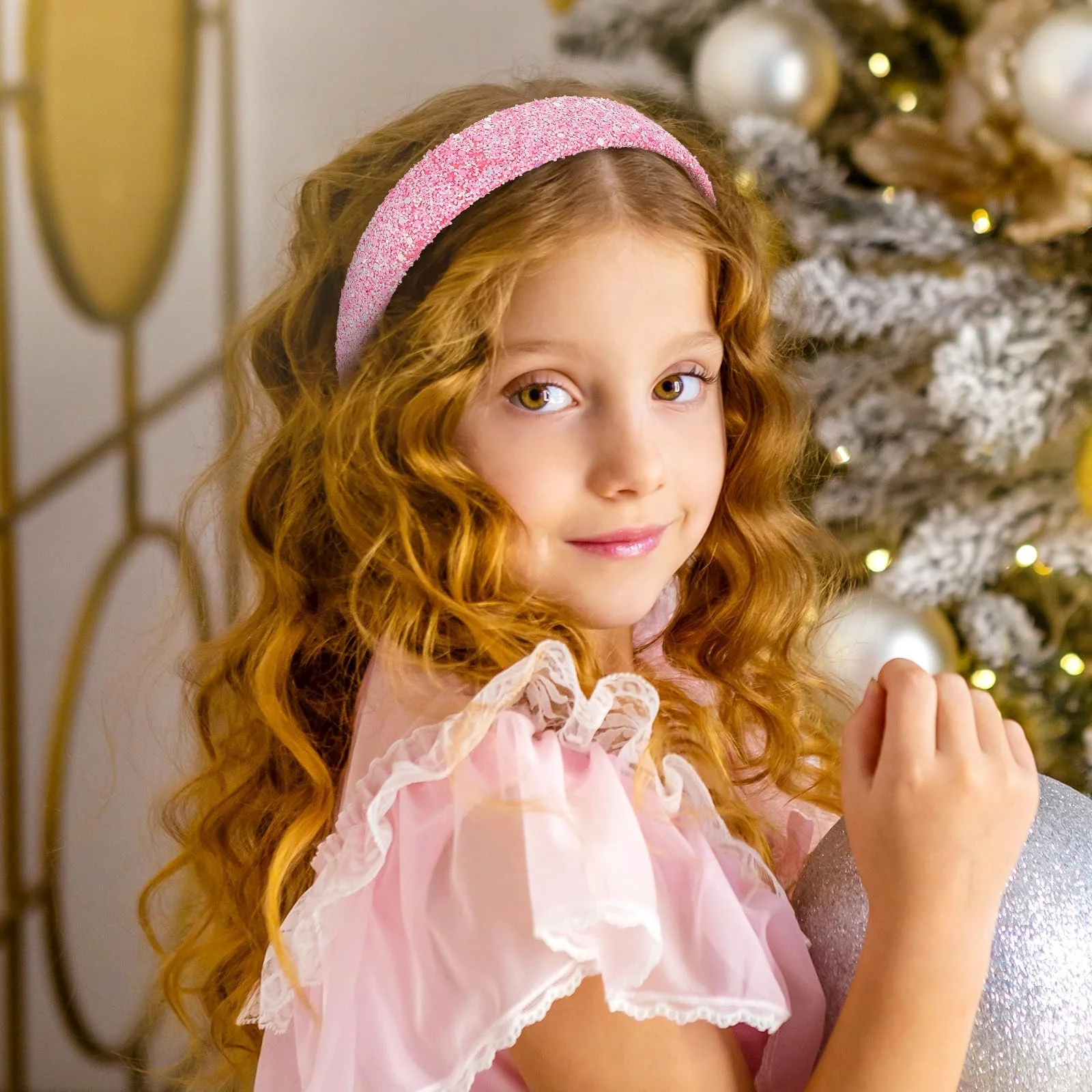 Набор обручей для волос с блестками для девочек (3 шт.), фото №5