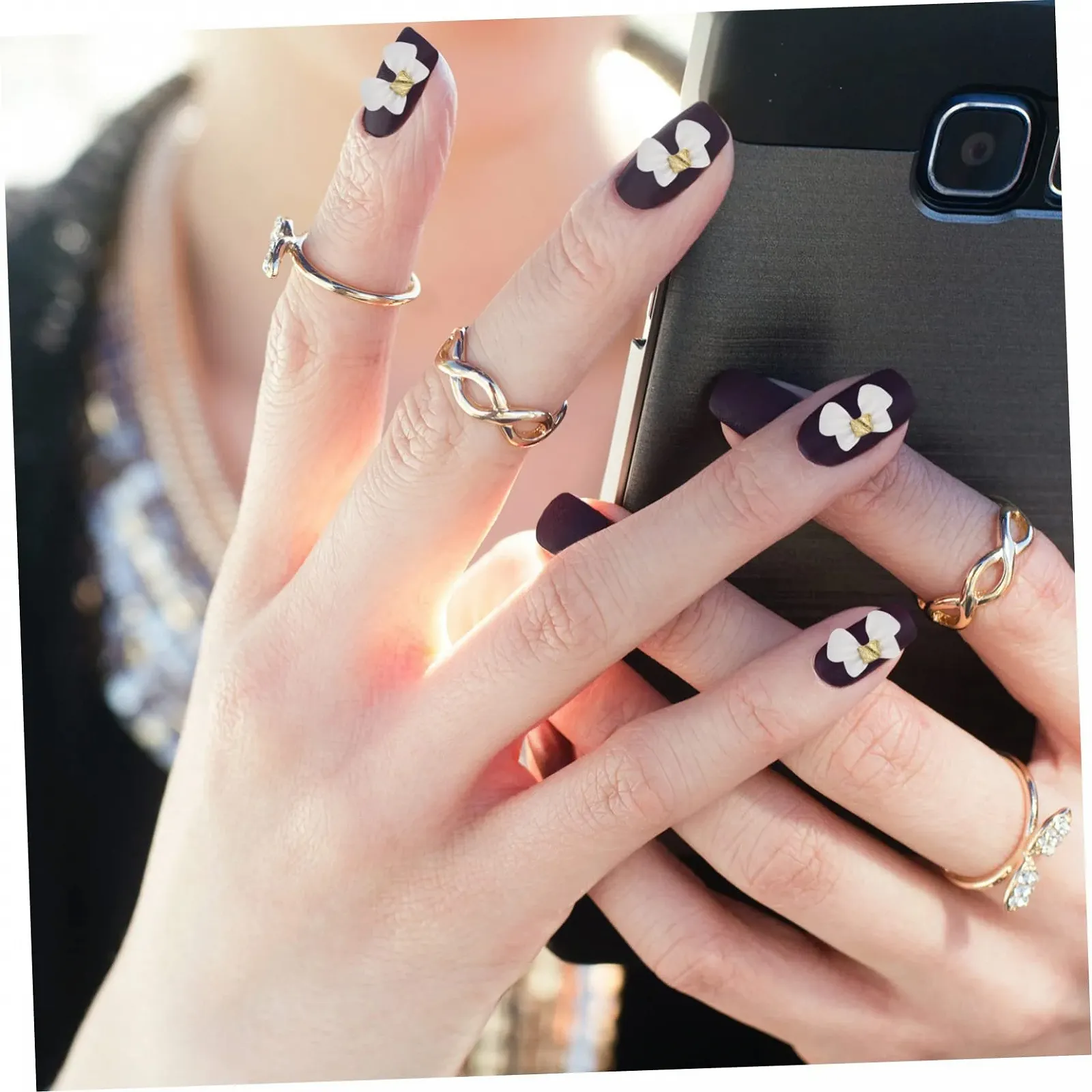 Украшения для ногтей Healeved, бантики, красные, 10 штук, фото №7