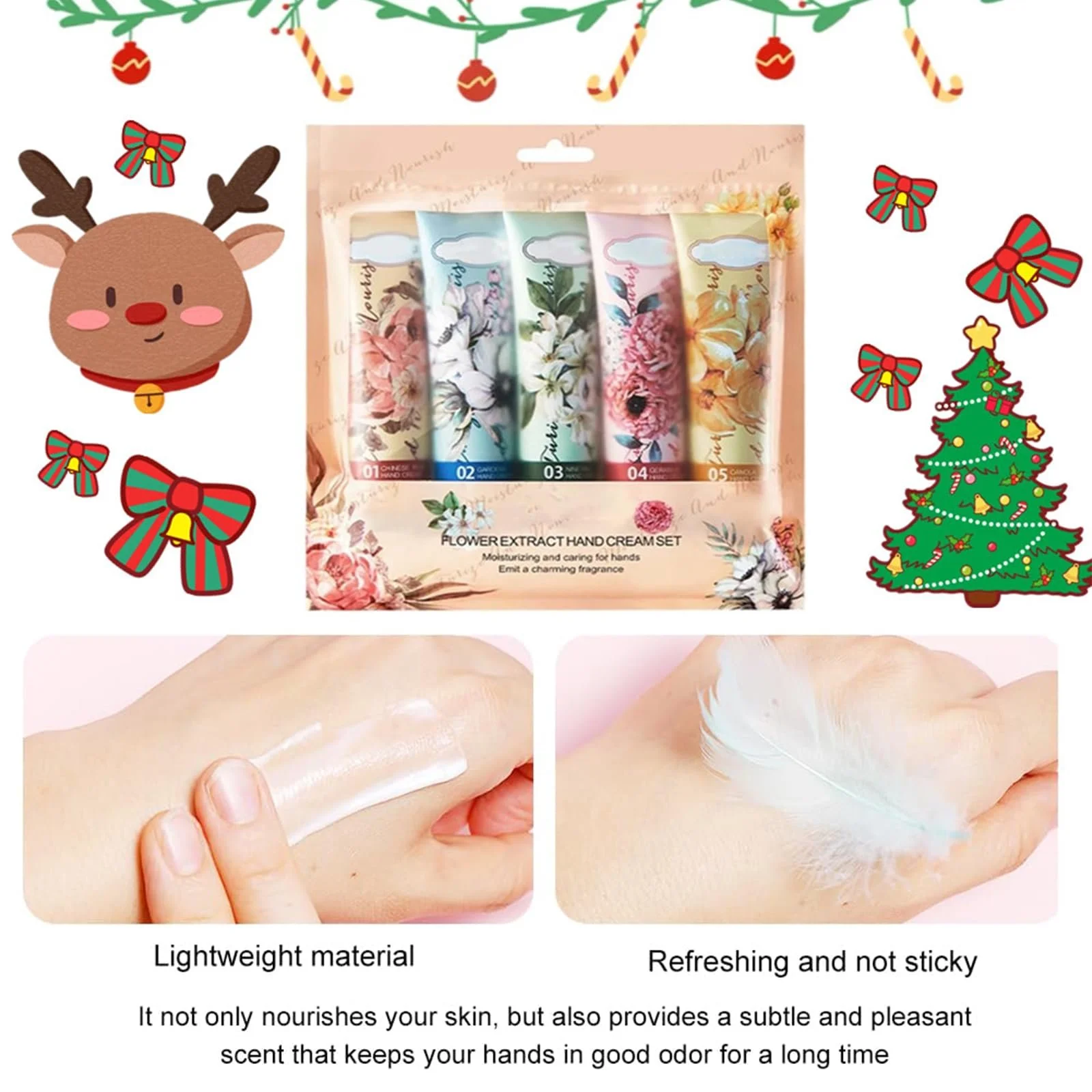 Крем для рук Різдвяний набір, 5 штук, фото №5