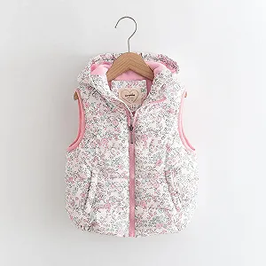 Куртка стьобана SYDUZAX для підлітків, дівчаток, з квітковим принтом synthetic.ua - Фото 1