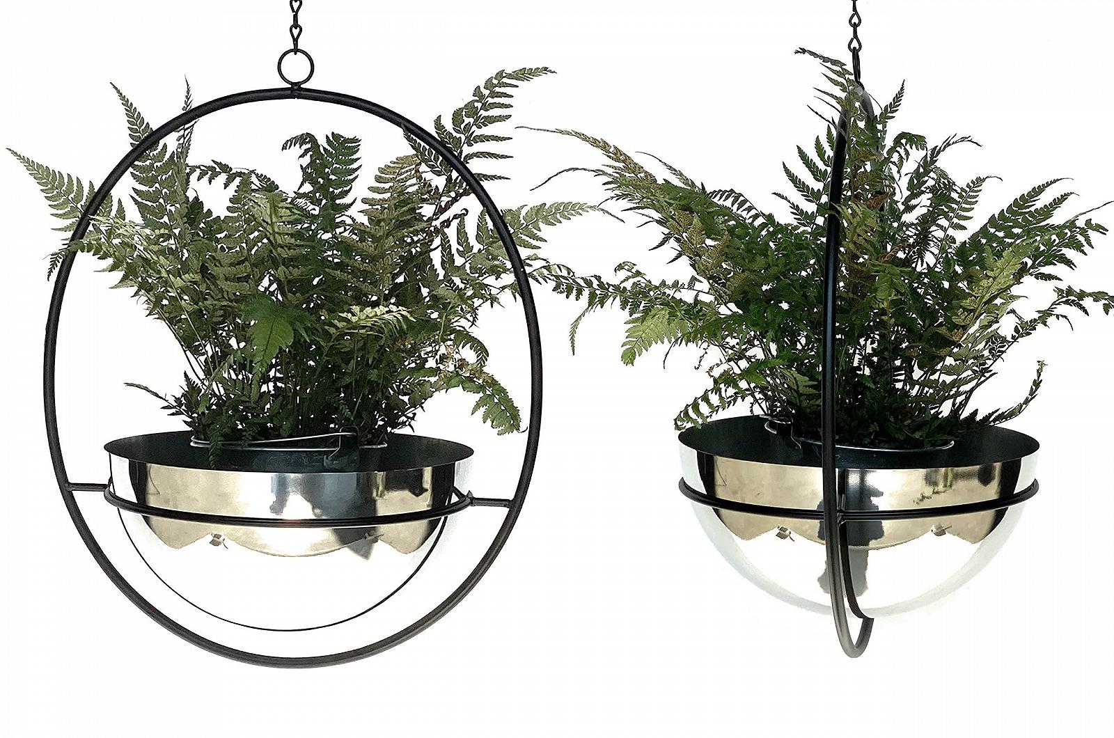 Набір підвісних кошиків DanDiBo 96087 L 2 шт. металеві 77,5 см Чорний/Сріблястий, фото №3 Набір підвісних кошиків DanDiBo 96087 L 2 шт. металеві 77,5 см Чорний/Сріблястий, фото №3