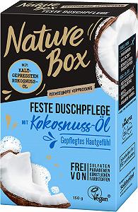 Твердий гель для душу Nature Box з кокосовою олією 150 г - Фото 1