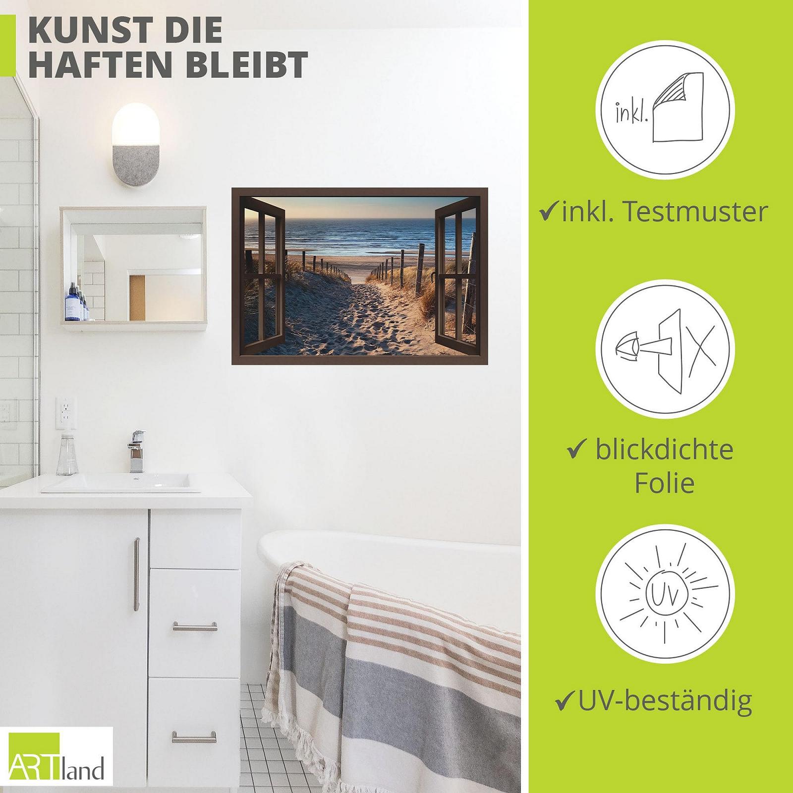 Наклейка на стіну ARTland T6BW Вікно на пляж 100х70 см, фото №2