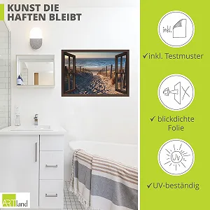 Наклейка на стіну ARTland T6BW Вікно на пляж 100х70 см synthetic.ua - Фото 1