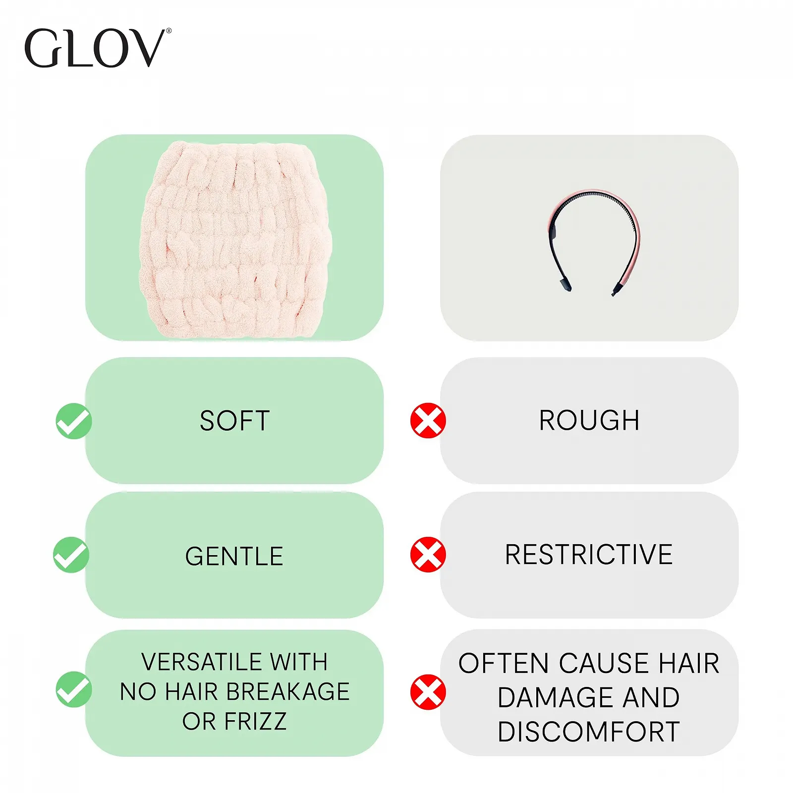 Пов'язка на голову Glov Sport, широка, жіноча, рожева, з мікрофібри, фото №5