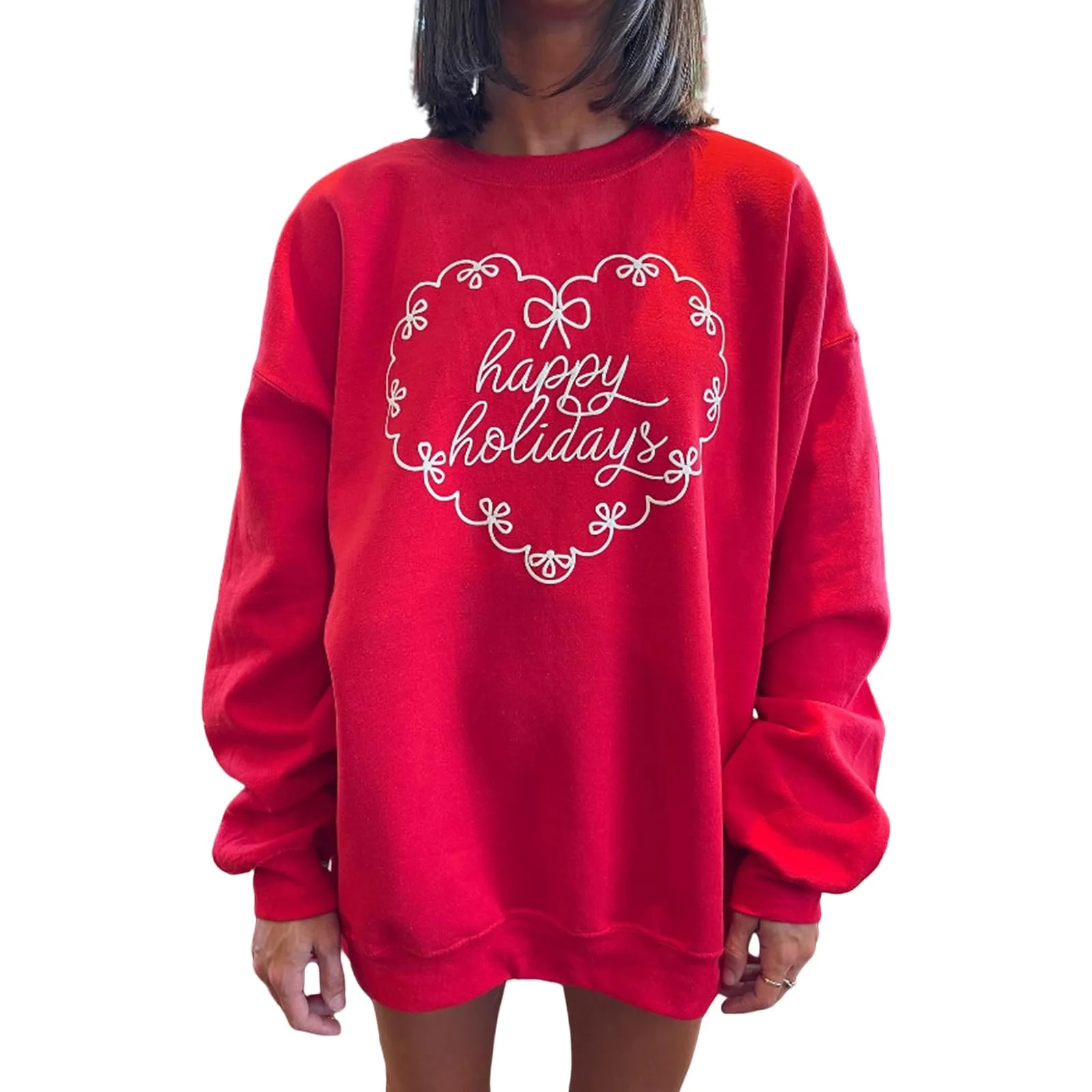 Женская новогодняя толстовка SANSIWU с блестками, Санта Графика, длинный рукав, круглый вырез горловины, большой размер, фото №1 Женская новогодняя толстовка SANSIWU с блестками, Санта Графика, длинный рукав, круглый вырез горловины, большой размер, фото №1