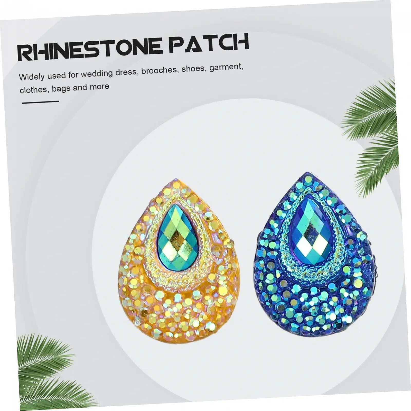 Стрази Крапля EXCEART 100 штук Стрази з плоскою задньою частиною Смола для DIY виробів, фото №3