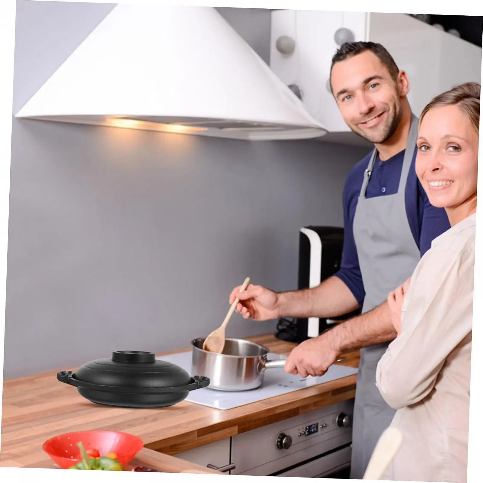 Кастрюля керамическая VALICLUD с антипригарным покрытием, индукционная, многофункциональная, фото №6