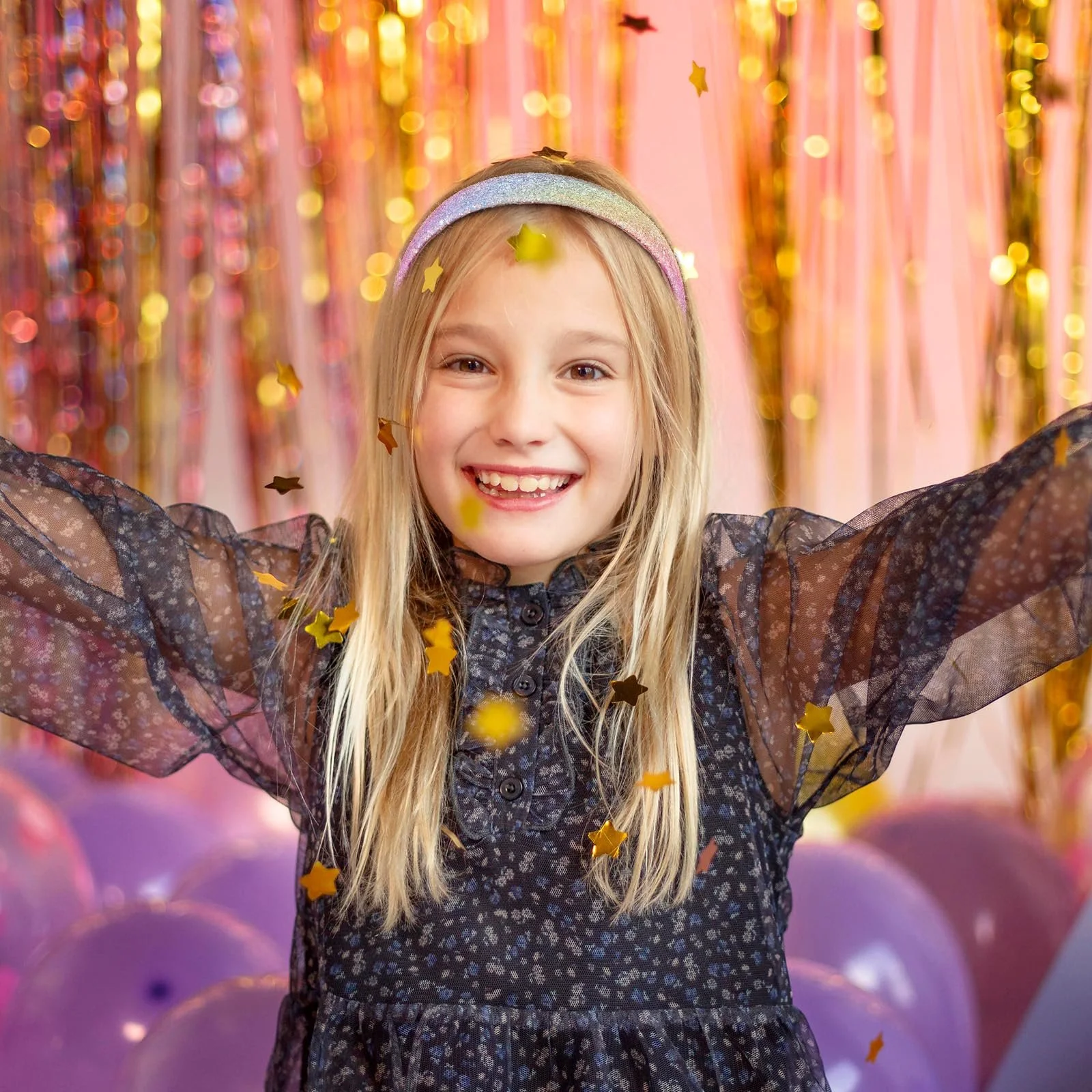 Набор обручей для волос с блестками для девочек (3 шт.), фото №6