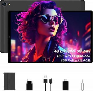 Планшет 10.3" Full HD Yumkem T26 6+9/128Gb 4G 8 ядер 2-SIM Android 12 6000 mAh Чорний - Фото 1