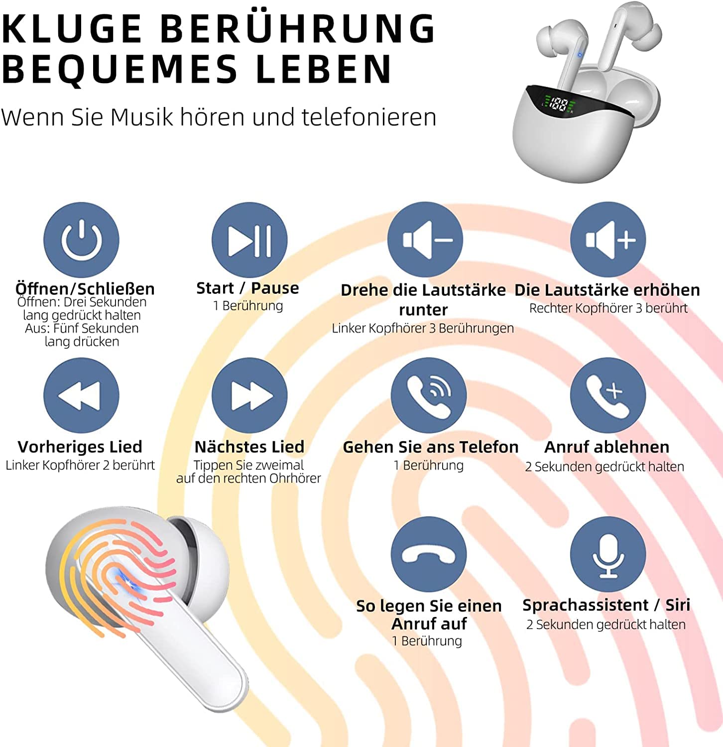 Наушники Sanford Bluetooth С микрофоном Вкладыши Черный, фото №6