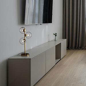 Настільна лампа B·LED BARCELONA COMI LED Скляні кулі 3 x G9 (Золотиста) synthetic.ua - Фото 1