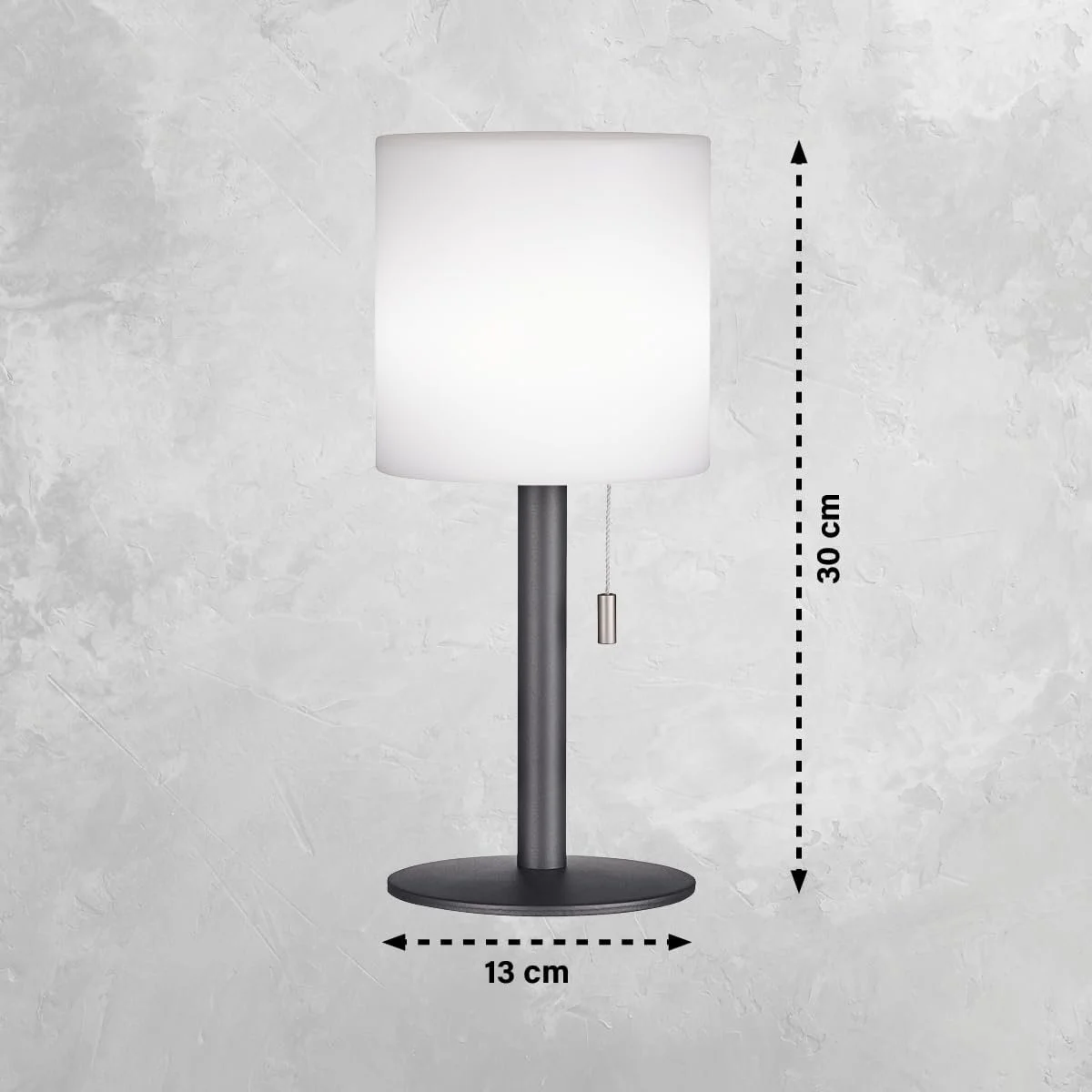 Настільна лампа FHL easy! Lesina 1 x LED 1.5 Вт + 0.5 Вт RGB 3000 K 170 лм 2 рівні димування Пісочний антрацит, фото №2