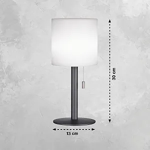 Настільна лампа FHL easy! Lesina 1 x LED 1.5 Вт + 0.5 Вт RGB 3000 K 170 лм 2 рівні димування Пісочний антрацит synthetic.ua - Фото 1