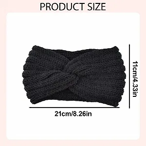 Вязаная зимняя повязка на голову для женщин synthetic.ua - Фото 1