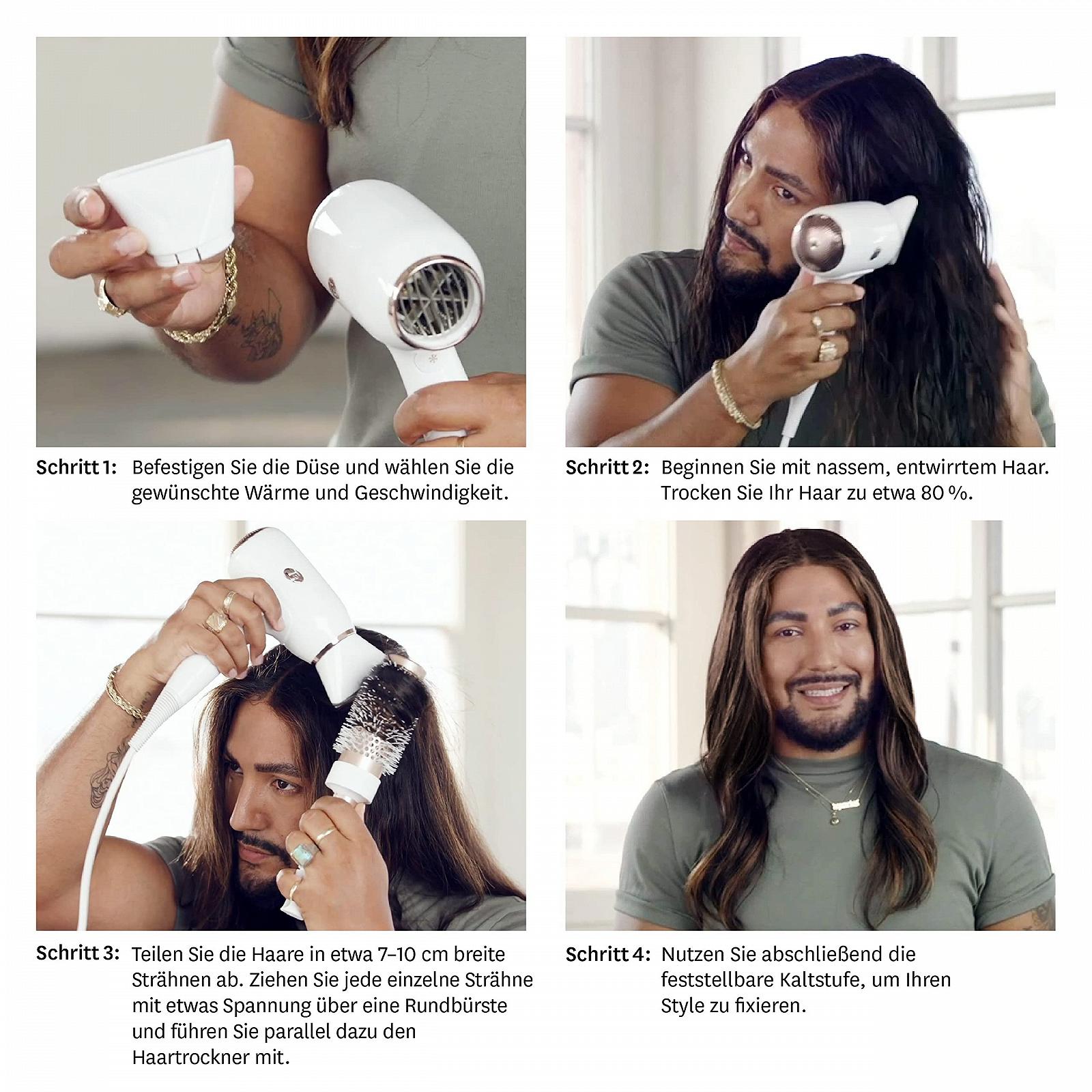 Фен T3 Fit Compact Professional з іонною технологією, швидке сушіння, легкий та ергономічний, розгладжує пухнастість, кілька температурних і швидкісних комбінацій, фото №12