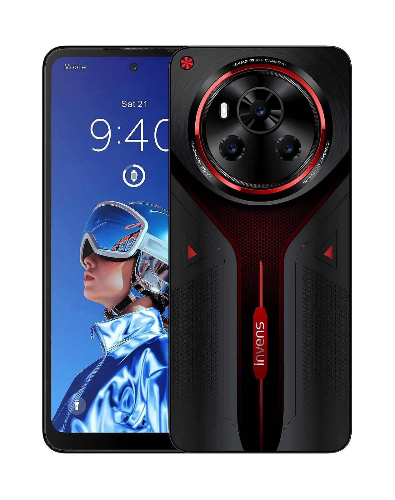 Смартфон invens Ultra 13P 16GB RAM 128GB 4G Dual SIM 6.79" HD+ 5000mAh 64MP+16MP Red, фото №1 Смартфон invens Ultra 13P 16GB RAM 128GB 4G Dual SIM 6.79" HD+ 5000mAh 64MP+16MP Red, фото №1