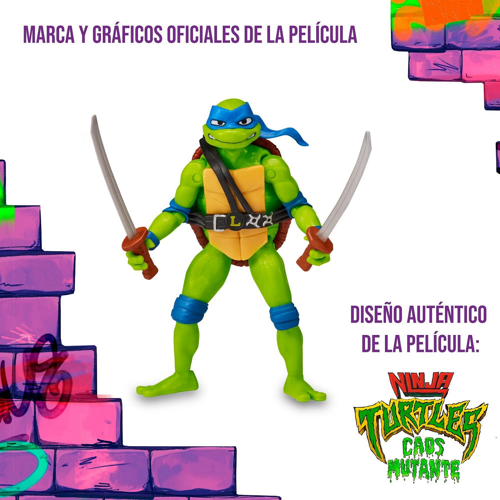 Фигурка Leonardo Ninja Turtles Mutant Giochi Preziosi подвижная 12 см с оружием, фото №6