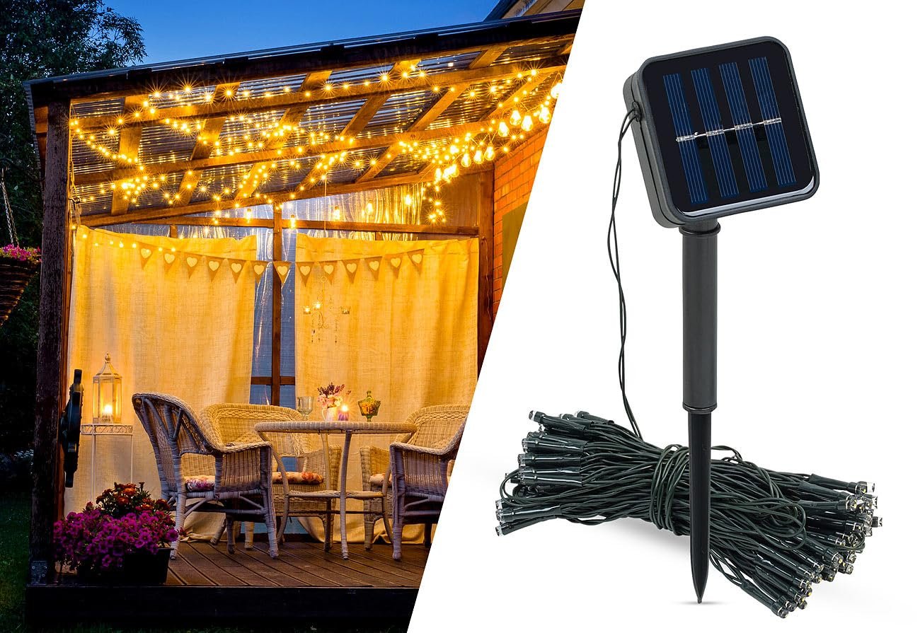 Гірлянда Lunartec Solar 100 LED теплий білий 12 м, фото №4