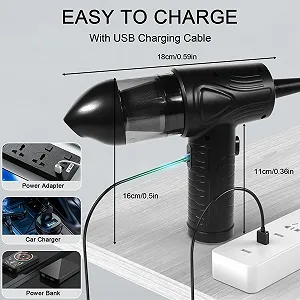 Акумуляторний повітродувка  та пилосос 2 в 1 3 швидкості 110000 RPM 7600mAh LED-підсвічування synthetic.ua - Фото 1