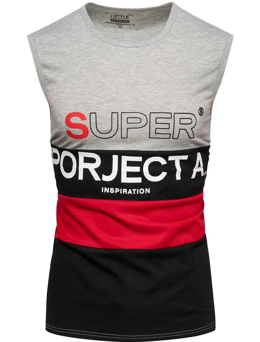 Футболка мужская Recea без рукавов серая, XL, фото №1