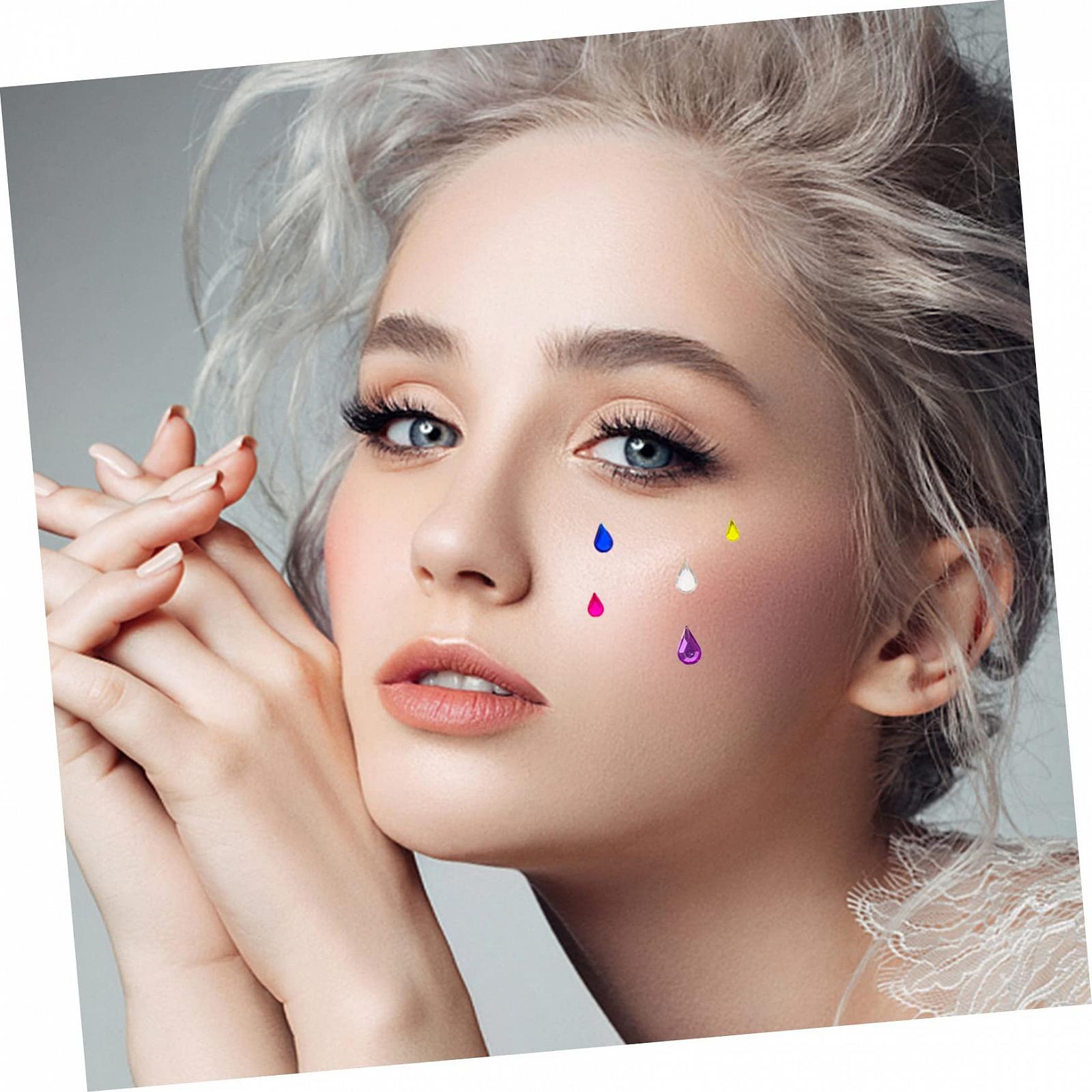 Стразы для макияжа FRCOLOR 5 листов, набор для детского макияжа, разноцветные, фото №7