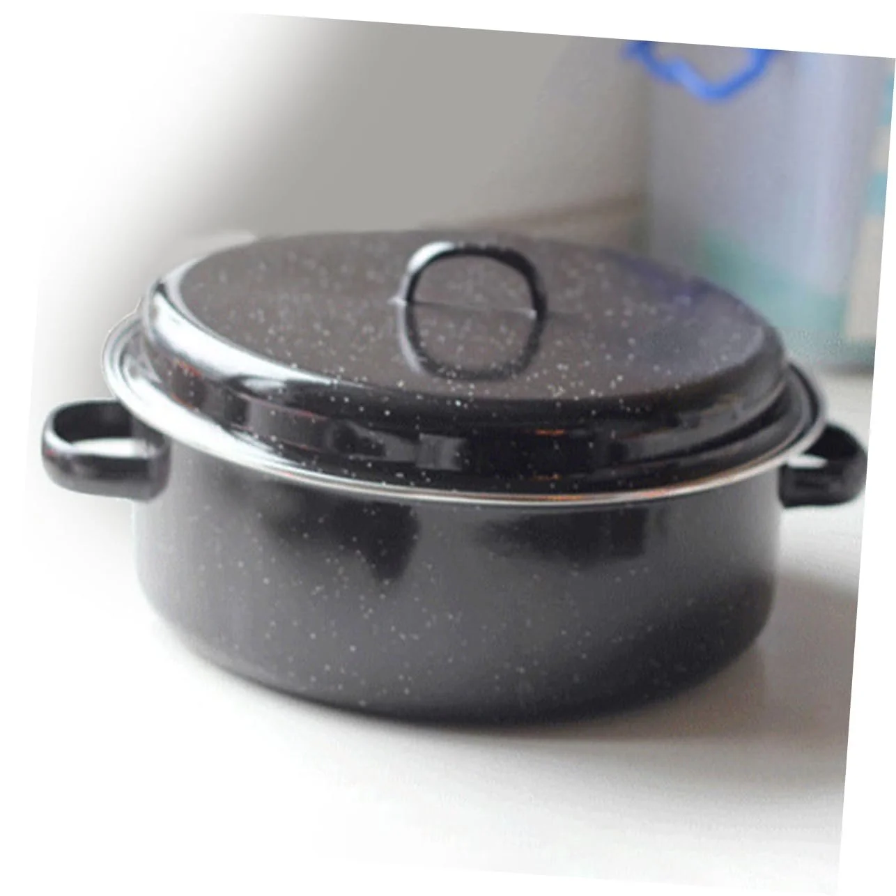 Жаровня емальована Multifunktionsbräter багатофункціональна для гриля та запікання з кришкою, фото №2