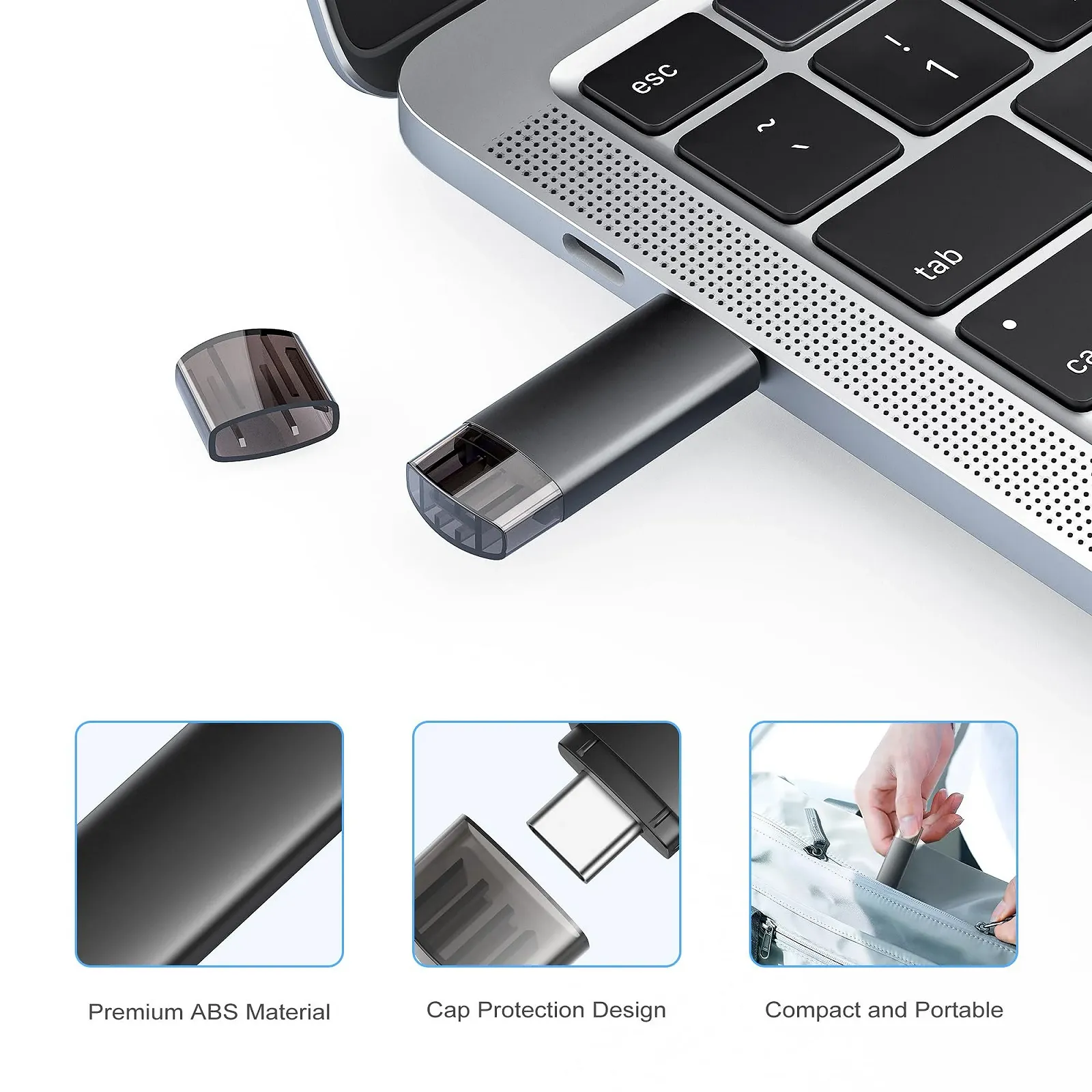 Набір USB-флеш-накопичувачів 5 шт. 64ГБ USB 3.0 Type-C Mini Metal Чорний, фото №6 Набір USB-флеш-накопичувачів 5 шт. 64ГБ USB 3.0 Type-C Mini Metal Чорний, фото №6