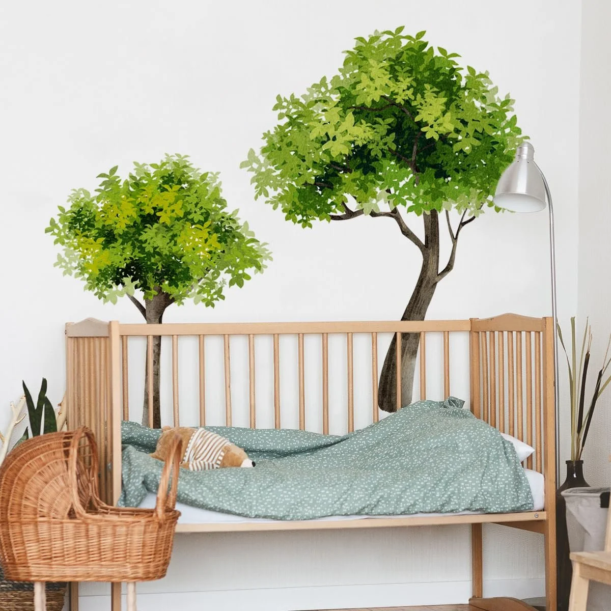 Настінна наклейка Runtoo Large Tree Green Plants Forest самоклейна, фото №2