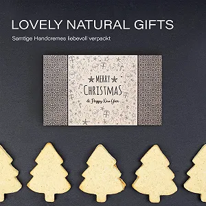 Набор подарочный кремов для рук Natural Cosmetics 3 шт с органическими маслами Дорожные размеры в подарочной коробке synthetic.ua - Фото 1